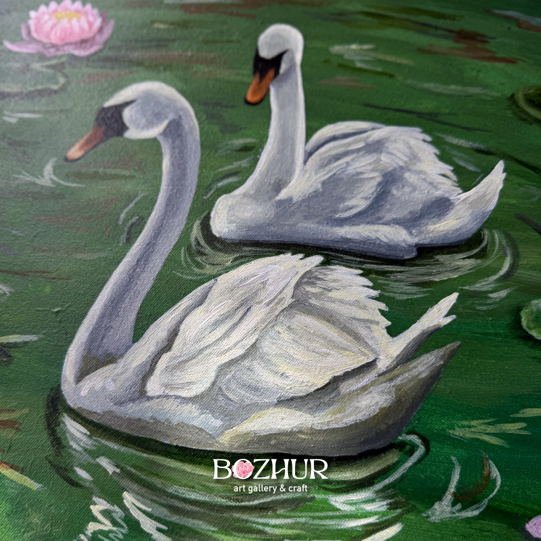 „Тихият обет“ – акрил върху платно, 40×40 см